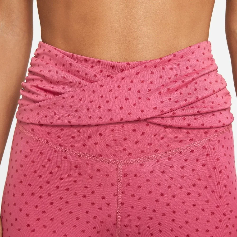 Nike Yoga Dots Twist Sweet Beet 7/8 Leggings